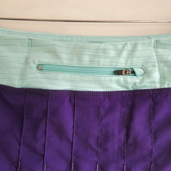 Pearl Izumi Athletic Skirt With Built-In Mesh Unders, Purple Teal, Pleats Size S - Picture 5 of 11